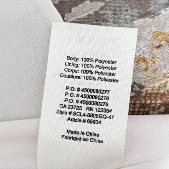 ❌SOLD ❌WILFRED Beaune Dress Pleated Wrap Midi Dress White Snake Print Small - Picture 11 of 11